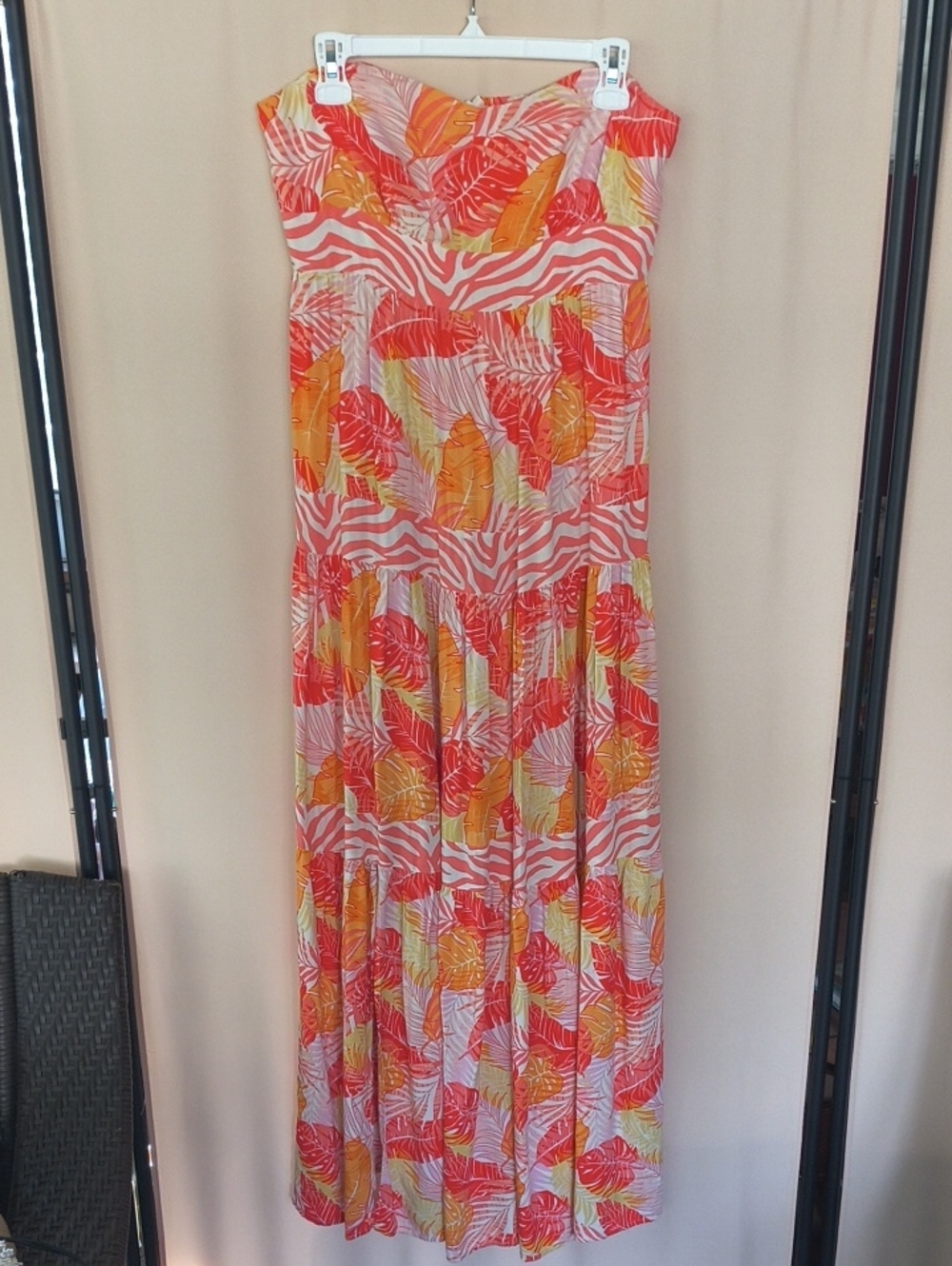 Betsey Johnson Pink Label Floral Strapless Maxi Size 12